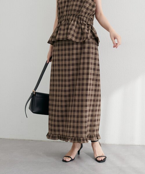 natural couture（ナチュラルクチュール）の「【WEB限定】裾フリルチェック柄スカート（スカート・レディース・その他3/その他2/その他1/その他4・FREE）」の6枚目の写真