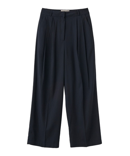 GENERAL IDEA（ジェネラルアイデア）の「GENERAL IDEA/ジェネラルアイディア pin stripe wide slacks スラックス（スラックス・レディース・チャコール/ネイビー・M/L）」の14枚目の写真