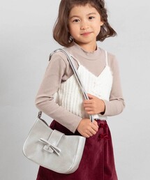 BeBe（ベベ）の「レザー調リボンフラップベルト付きショルダーバッグ（ショルダーバッグ・キッズ）」