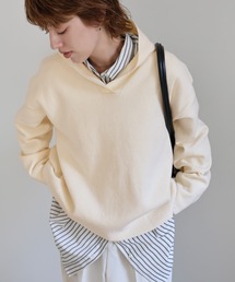 スキッパーフードニット
