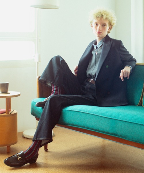 human woman（ヒューマンウーマン）の「◆強撚シャークスキンセミワイドパンツ（その他パンツ・レディース・チャコールグレー/ベージュ/ネイビー・SMALL/MEDIUM/LARGE）」の14枚目の写真