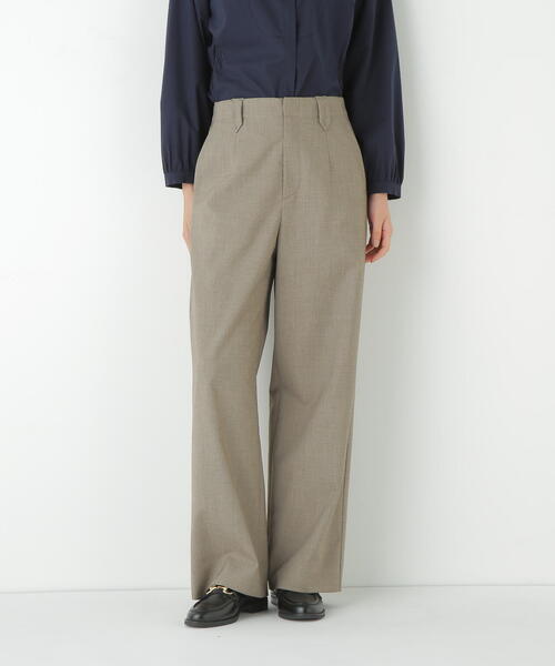 human woman（ヒューマンウーマン）の「◆強撚シャークスキンセミワイドパンツ（その他パンツ・レディース・チャコールグレー/ベージュ/ネイビー・SMALL/MEDIUM/LARGE）」の8枚目の写真