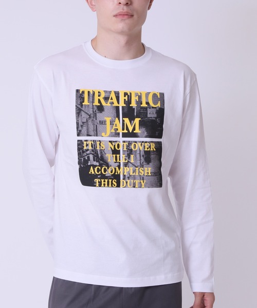 ARCADE(アーケード)の「フォトプリント ロンT Tシャツ 長袖 PRIMAL POINT(Tシャツ/カットソー・メンズ・ホワイト系4/ブラック系1/ブラック系3/グレー系1/ピンク系2/ピンク系4/ホワイト系3/ブラック系2/ブラック系4/ホワイト系1/ホワイト系2/グレー系3・M/L/LL)」の1枚目の写真