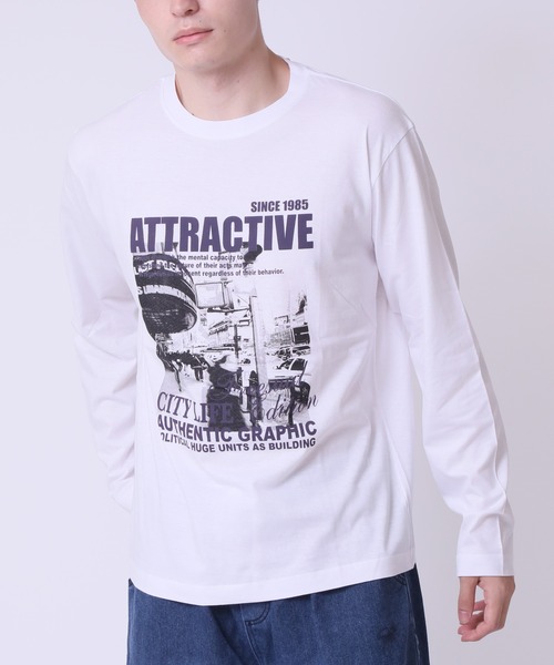 ARCADE(アーケード)の「フォトプリント ロンT Tシャツ 長袖 PRIMAL POINT(Tシャツ/カットソー・メンズ・ホワイト系4/ブラック系1/ブラック系3/グレー系1/ピンク系2/ピンク系4/ホワイト系3/ブラック系2/ブラック系4/ホワイト系1/ホワイト系2/グレー系3・M/L/LL)」の3枚目の写真