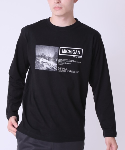 ARCADE(アーケード)の「フォトプリント ロンT Tシャツ 長袖 PRIMAL POINT(Tシャツ/カットソー・メンズ・ホワイト系4/ブラック系1/ブラック系3/グレー系1/ピンク系2/ピンク系4/ホワイト系3/ブラック系2/ブラック系4/ホワイト系1/ホワイト系2/グレー系3・M/L/LL)」の6枚目の写真