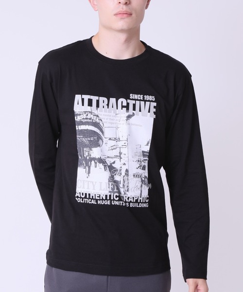 ARCADE(アーケード)の「フォトプリント ロンT Tシャツ 長袖 PRIMAL POINT(Tシャツ/カットソー・メンズ・ホワイト系4/ブラック系1/ブラック系3/グレー系1/ピンク系2/ピンク系4/ホワイト系3/ブラック系2/ブラック系4/ホワイト系1/ホワイト系2/グレー系3・M/L/LL)」の7枚目の写真