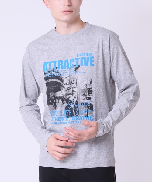 ARCADE(アーケード)の「フォトプリント ロンT Tシャツ 長袖 PRIMAL POINT(Tシャツ/カットソー・メンズ・ホワイト系4/ブラック系1/ブラック系3/グレー系1/ピンク系2/ピンク系4/ホワイト系3/ブラック系2/ブラック系4/ホワイト系1/ホワイト系2/グレー系3・M/L/LL)」の10枚目の写真