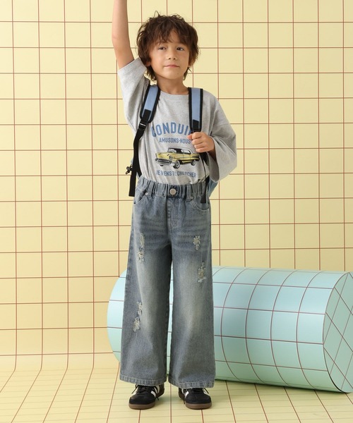 LEPSIM(レプシィム)の「【KIDS】ナイロンリュックサック 573118(バックパック/リュック・キッズ・ピンク/ライトブルー・ONE SIZE)」の3枚目の写真