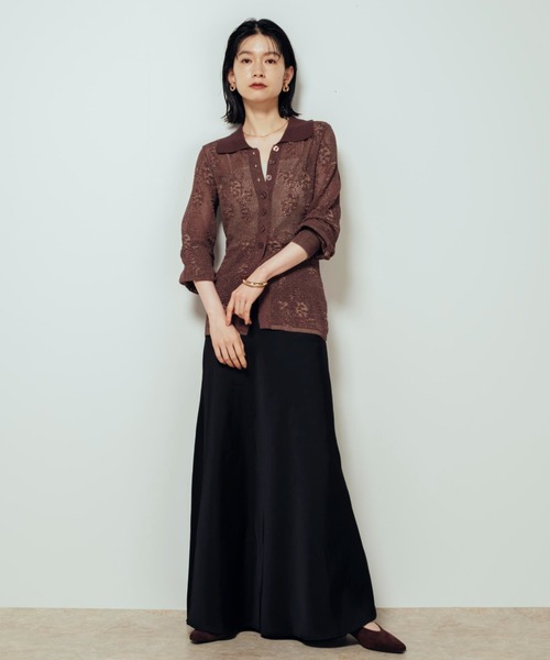 Shelly island(シェリーアイランド)の「サテン華奢見えスカート(スカート・レディース・ブラック/ブラウン/ベージュ・FREE)」の14枚目の写真