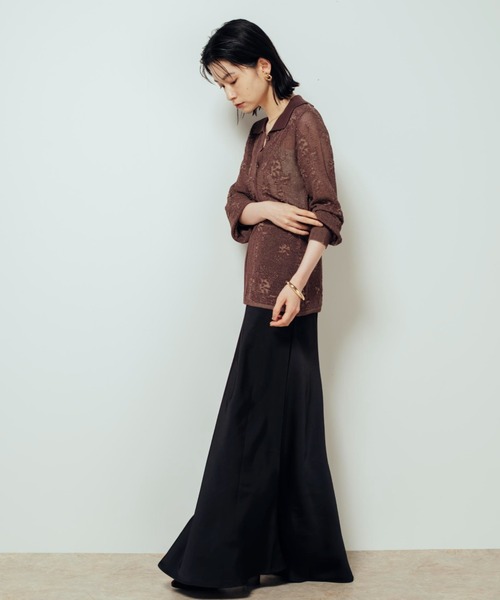 Shelly island(シェリーアイランド)の「サテン華奢見えスカート(スカート・レディース・ブラック/ブラウン/ベージュ・FREE)」の15枚目の写真