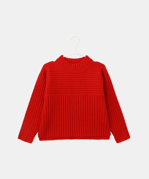 ROPE' PICNIC(ロペピクニック)の「【KIDS/キッズ】もちもちリブ切り替えニットプルオーバー/イージーケア・リンクコーデ(ニット/セーター・キッズ・レッド/サックスブルー/グレー/オフホワイト・120/130/140/150)」の16枚目の写真