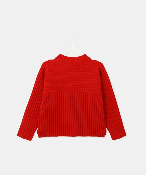 ROPE' PICNIC(ロペピクニック)の「【KIDS/キッズ】もちもちリブ切り替えニットプルオーバー/イージーケア・リンクコーデ(ニット/セーター・キッズ・レッド/サックスブルー/グレー/オフホワイト・120/130/140/150)」の17枚目の写真