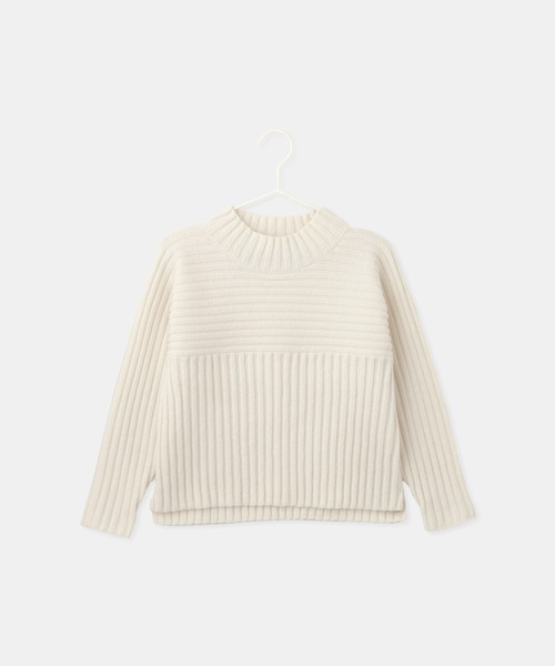 ROPE' PICNIC(ロペピクニック)の「【KIDS/キッズ】もちもちリブ切り替えニットプルオーバー/イージーケア・リンクコーデ(ニット/セーター・キッズ・レッド/サックスブルー/グレー/オフホワイト・120/130/140/150)」の15枚目の写真