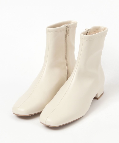 FOUND GOOD（ファウンドグッド）の「ローヒールストレッチブーツ（ブーツ・レディース・アイボリー/ブラック/ブラウン系8・XL/L/M/S）」の6枚目の写真