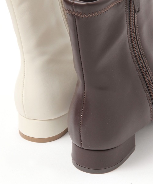 FOUND GOOD（ファウンドグッド）の「ローヒールストレッチブーツ（ブーツ・レディース・アイボリー/ブラック/ブラウン系8・XL/L/M/S）」の16枚目の写真