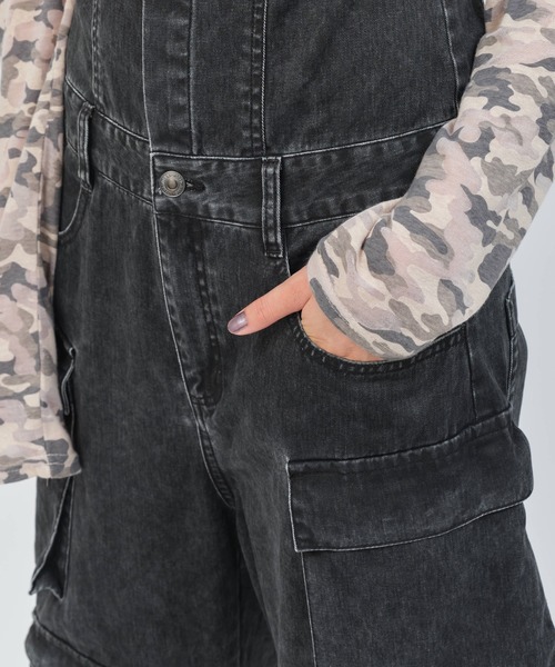 atmos pink（アトモスピンク）の「atmos pink Cargo All in One / アトモス ピンク カーゴ オール イン ワン（その他パンツ・レディース・カーキ/ブラック・S/M）」の4枚目の写真