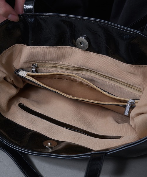 Ellno Loset（エルノロゼット）の「巾着ショルダーバック（トートバッグ・メンズ・ブラック・FREE）」の4枚目の写真