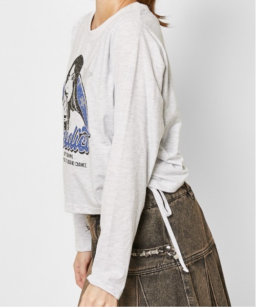 GORGE（ゴージ）の「《ガールズロゴ×フォトプリント》レディース 長袖カットソー サイドドロスト ロンT 春秋冬（Tシャツ/カットソー・レディース・オートミール/チャコール/ネイビー/ブラウン・F）」の18枚目の写真