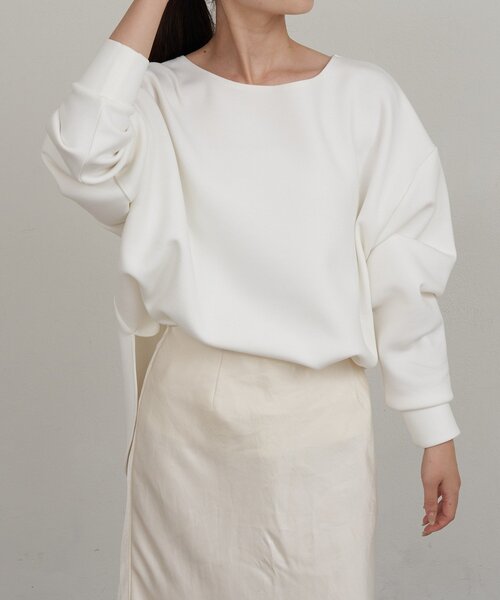 russet（ラシット）の「【再値下げ】ラウンドヘムプルオーバー（Tシャツ/カットソー・レディース・ブラック/ホワイト・FREE）」の11枚目の写真