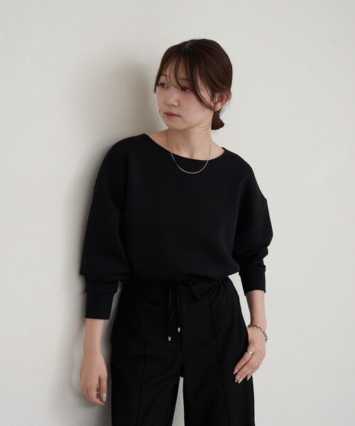 russet（ラシット）の「【再値下げ】ラウンドヘムプルオーバー（Tシャツ/カットソー・レディース・ブラック/ホワイト・FREE）」の10枚目の写真