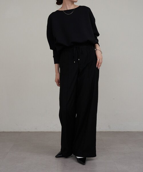 russet（ラシット）の「【再値下げ】ラウンドヘムプルオーバー（Tシャツ/カットソー・レディース・ブラック/ホワイト・FREE）」の14枚目の写真