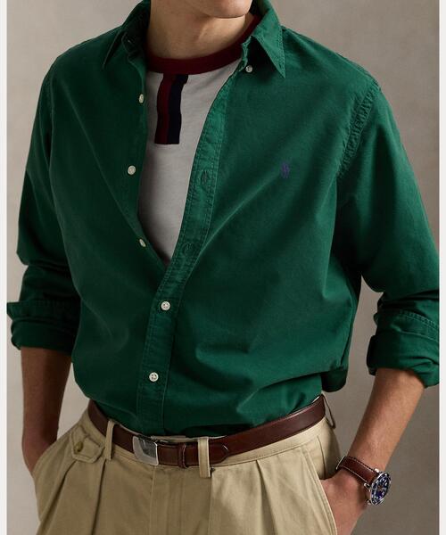 POLO RALPH LAUREN（ポロ ラルフ ローレン）の「クラシック フィット ガーメントダイド オックスフォード シャツ（シャツ/ブラウス・メンズ・グリーン・S/M/L/XL/XS/XXL）」の11枚目の写真