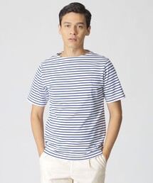 Paul Stuart（ポールスチュアート）の「ボーダー柄バスクＴシャツ（Tシャツ/カットソー・メンズ）」