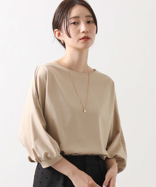 Gready Brilliant(グレディブリリアン)の「天竺肩スリットパフ7分カットソー(Tシャツ/カットソー・レディース・ブラック/ベージュ・38)」の18枚目の写真