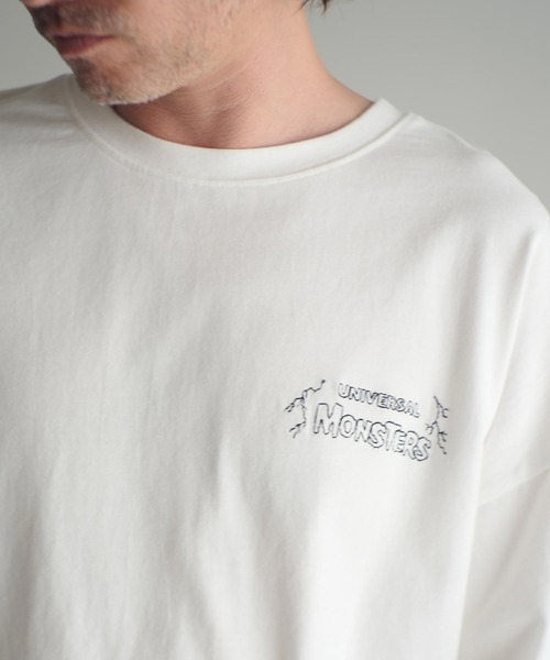 ADAM PATEK（アダムパテック）の「mlt5399-Frankenstein flowerstitch longsleeve 長袖Tシャツ(AP2524022)（Tシャツ/カットソー・メンズ・ホワイト/ブラック・1/2）」の6枚目の写真