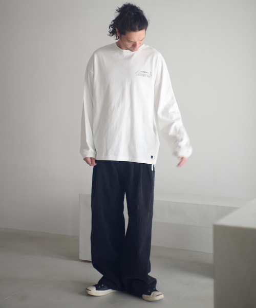 ADAM PATEK（アダムパテック）の「mlt5399-Frankenstein flowerstitch longsleeve 長袖Tシャツ(AP2524022)（Tシャツ/カットソー・メンズ・ホワイト/ブラック・1/2）」の8枚目の写真