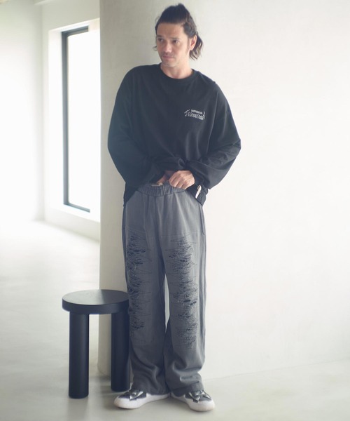ADAM PATEK（アダムパテック）の「mlt5399-Frankenstein flowerstitch longsleeve 長袖Tシャツ(AP2524022)（Tシャツ/カットソー・メンズ・ホワイト/ブラック・1/2）」の12枚目の写真