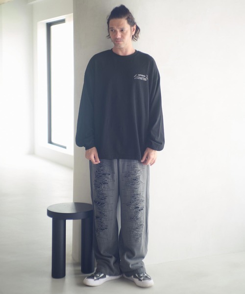 ADAM PATEK（アダムパテック）の「mlt5399-Frankenstein flowerstitch longsleeve 長袖Tシャツ(AP2524022)（Tシャツ/カットソー・メンズ・ホワイト/ブラック・1/2）」の14枚目の写真