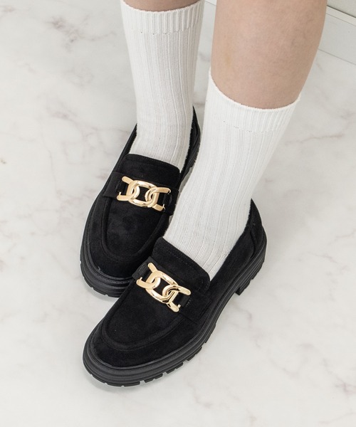 Bridget Birkin(ブリジットバーキン)の「【Bridget Birkin】チェーンベルトローファー(551673)(ローファー・レディース・ブラック系その他/ブラック系その他2・36/37/39/38)」の1枚目の写真