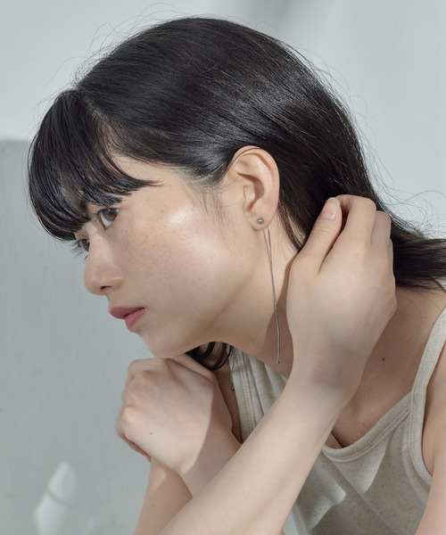 ORLEAN(オルレアン)の「【ORLEAN】ロングチェーンピアス(ピアス(両耳用)・レディース・シルバー/ゴールド・フリー)」の6枚目の写真