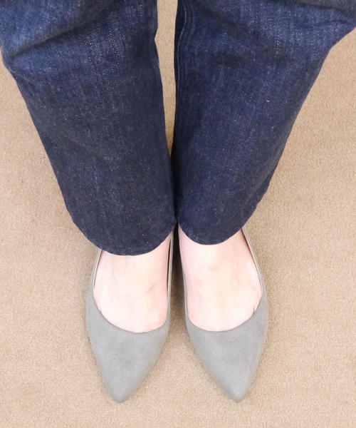 Boisson Chocolat（ボワソンショコラ）の「＜＜WEB限定＞＞BFC ポインテッドフラット（パンプス・レディース・ブラック/ベージュ/オリーブ/ライトブルー/レッド/グレー/ネイビー/ピンク/ターコイズブルー/ライトグレー/レンガ/パープル/その他1/ダークグレー/ロイヤルブルー/ダークグリーン/その他2・22cm/22.5cm/23.5cm/24.5cm/23cm/25cm/24cm）」の3枚目の写真