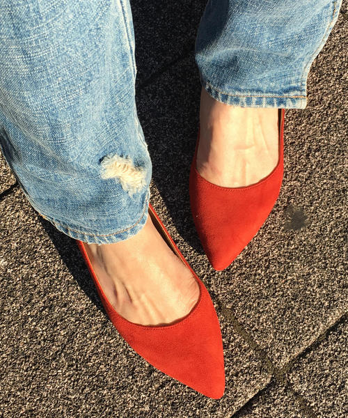 Boisson Chocolat（ボワソンショコラ）の「＜＜WEB限定＞＞BFC ポインテッドフラット（パンプス・レディース・ブラック/ベージュ/オリーブ/ライトブルー/レッド/グレー/ネイビー/ピンク/ターコイズブルー/ライトグレー/レンガ/パープル/その他1/ダークグレー/ロイヤルブルー/ダークグリーン/その他2・22cm/22.5cm/23.5cm/24.5cm/23cm/25cm/24cm）」の15枚目の写真