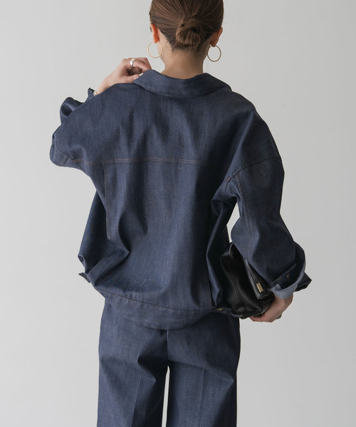 セール】デニムライクオーバージャケット（デニムジャケット）｜NOBLE