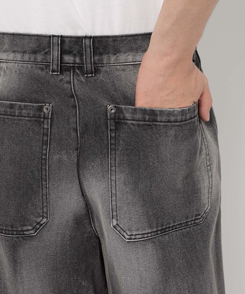 HARE（ハレ）の「ダブルニーデニムパンツ(HARE)（デニムパンツ・メンズ・ブルー/ブラック・MEDIUM/SMALL）」の17枚目の写真
