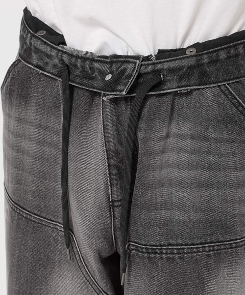 HARE（ハレ）の「ダブルニーデニムパンツ(HARE)（デニムパンツ・メンズ・ブルー/ブラック・MEDIUM/SMALL）」の19枚目の写真