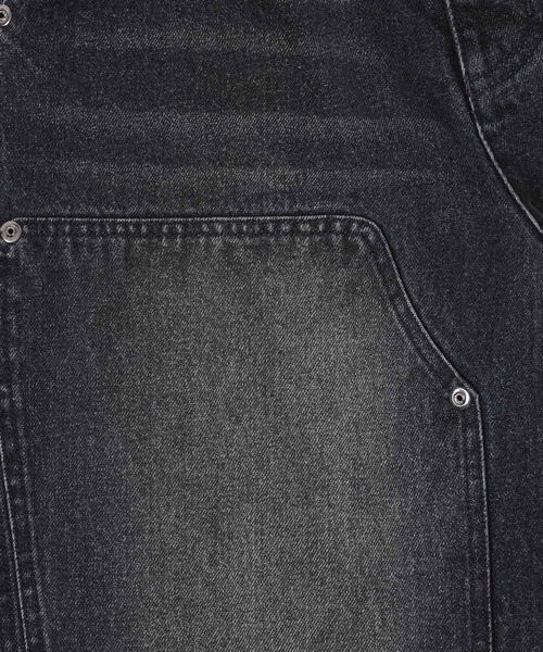 HARE（ハレ）の「ダブルニーデニムパンツ(HARE)（デニムパンツ・メンズ・ブルー/ブラック・MEDIUM/SMALL）」の21枚目の写真