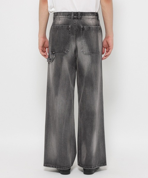 HARE（ハレ）の「ダブルニーデニムパンツ(HARE)（デニムパンツ・メンズ・ブルー/ブラック・MEDIUM/SMALL）」の13枚目の写真