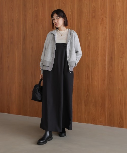 Bou Jeloud（ブージュルード）の「ダンボールレイヤードパーカー（テーラードジャケット・レディース・グレー/ブラック/アイボリー・FREE）」の4枚目の写真