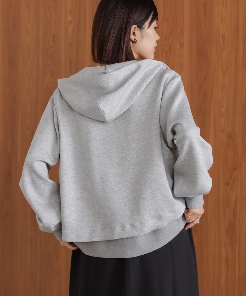 Bou Jeloud（ブージュルード）の「ダンボールレイヤードパーカー（テーラードジャケット・レディース・グレー/ブラック/アイボリー・FREE）」の8枚目の写真