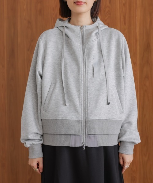 Bou Jeloud（ブージュルード）の「ダンボールレイヤードパーカー（テーラードジャケット・レディース・グレー/ブラック/アイボリー・FREE）」の10枚目の写真