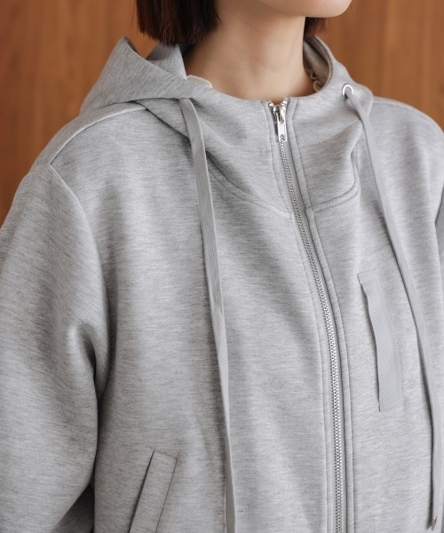 Bou Jeloud（ブージュルード）の「ダンボールレイヤードパーカー（テーラードジャケット・レディース・グレー/ブラック/アイボリー・FREE）」の11枚目の写真