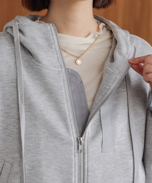 Bou Jeloud（ブージュルード）の「ダンボールレイヤードパーカー（テーラードジャケット・レディース・グレー/ブラック/アイボリー・FREE）」の16枚目の写真