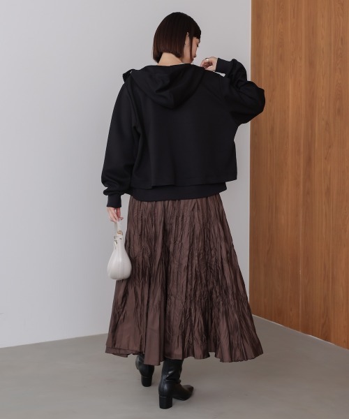 Bou Jeloud（ブージュルード）の「ダンボールレイヤードパーカー（テーラードジャケット・レディース・グレー/ブラック/アイボリー・FREE）」の22枚目の写真