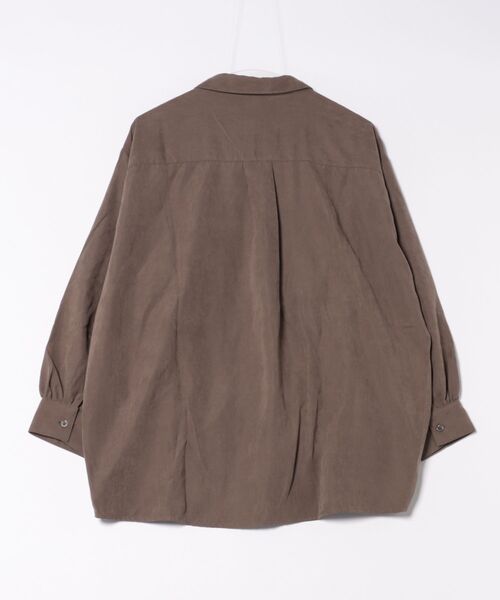 fort point(フォーポイント)の「【C-FORT POINT/フォートポイント】ピーチ起毛 スキッパー ブラウス(シャツ/ブラウス・レディース・ブラウン/カーキ/チャコールグレー/ベージュ・FREE)」の5枚目の写真
