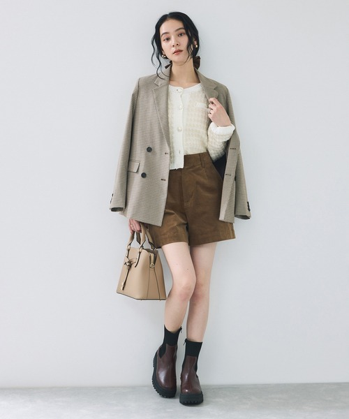 VIS（ビス）の「フロッキーグルカショートパンツ（その他パンツ・レディース・チャコールグレー/ベージュ系その他・FREE）」の3枚目の写真