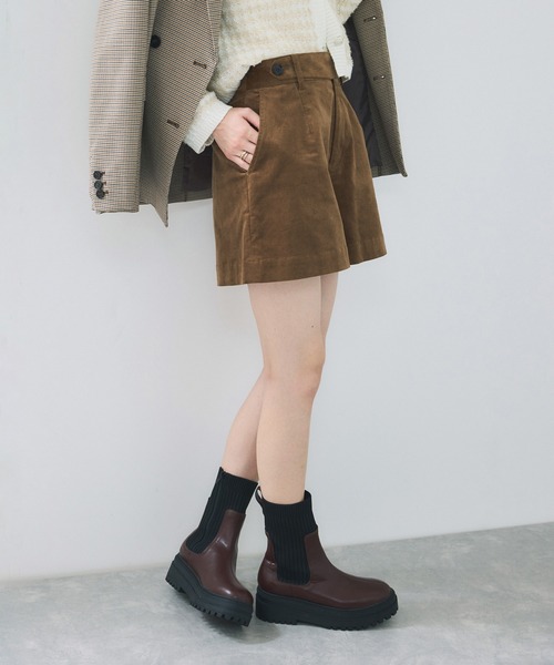 VIS（ビス）の「フロッキーグルカショートパンツ（その他パンツ・レディース・チャコールグレー/ベージュ系その他・FREE）」の5枚目の写真